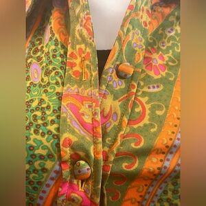 Don Luis 1960s Rare Belted Top From España Collection. Machine and hand sewn.